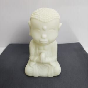 Meditating Buddha Battery Operated Color Changing Light-Up Silicone Shelf Sitter